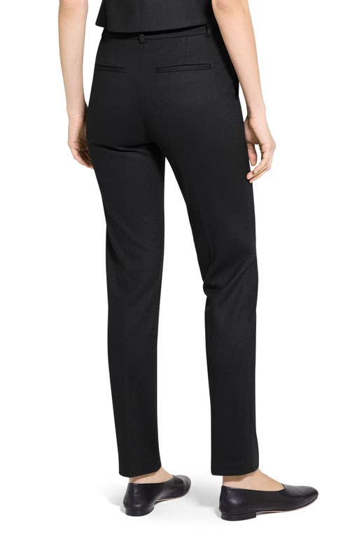 Theory Slim Fit Wool Blend Pants In Black