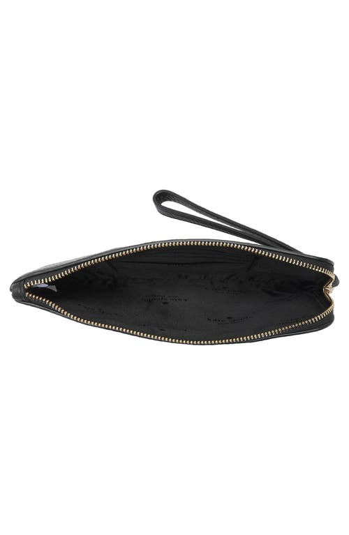 Kate Spade New York Leila Pebbled Leather Medium Pouch In Black