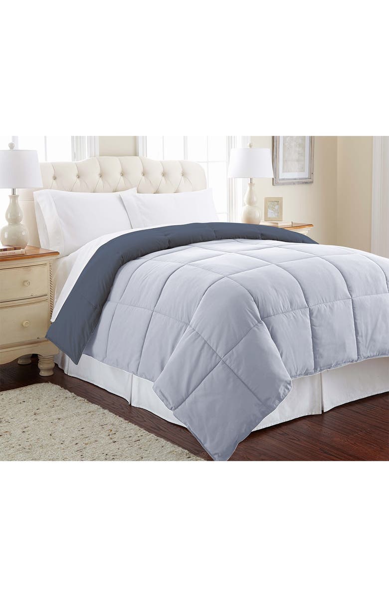 Modern Threads Down Alternative Reversible Comforter - Denim/Cloud - Twin, Alternate, color, 