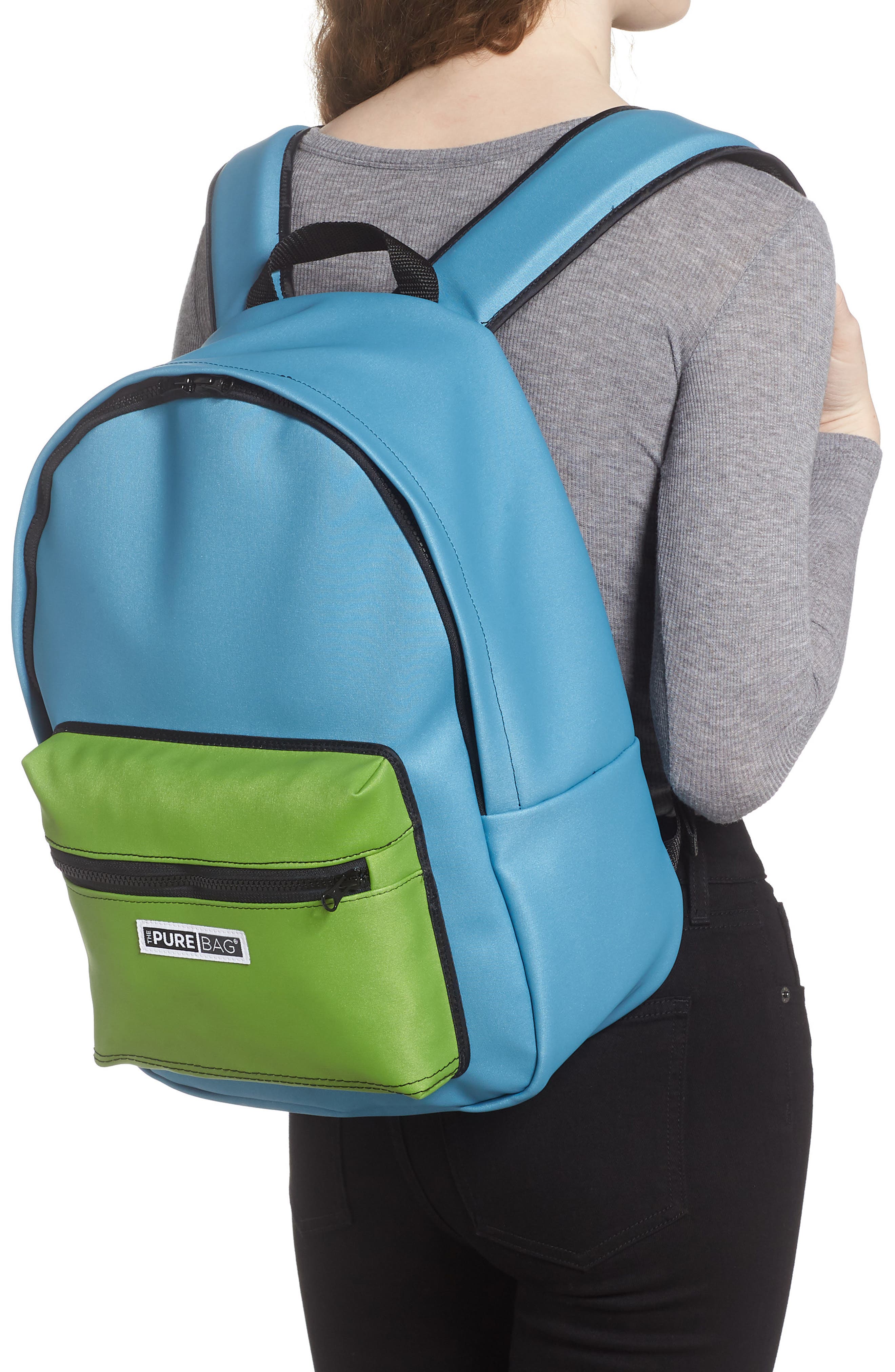 Pure Antimicrobial Backpack, Alternate, color, LAGOON BLUE
