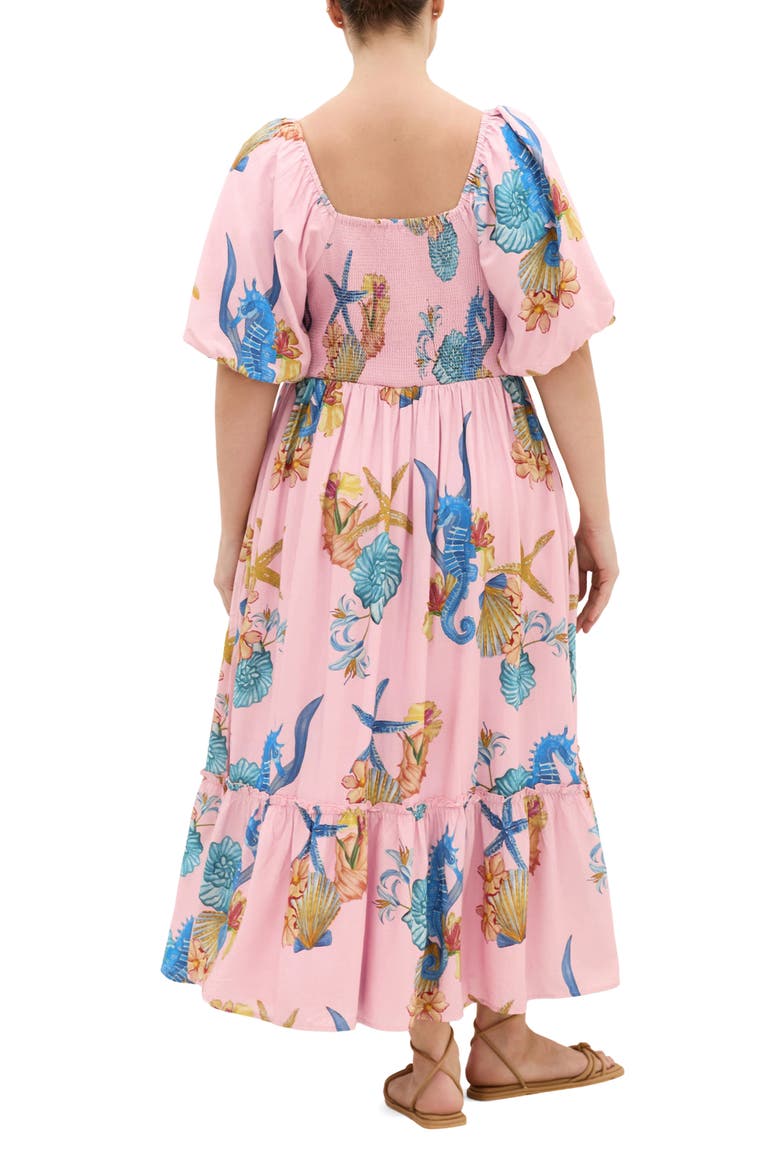 Giselle Seahorse Print Maxi Dress, Alternate, color, SEAHORSE PRINT
