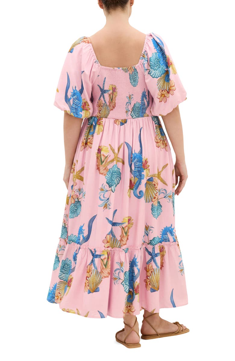 City Chic Giselle Seahorse Print Maxi Dress, Alternate, color, Seahorse Print