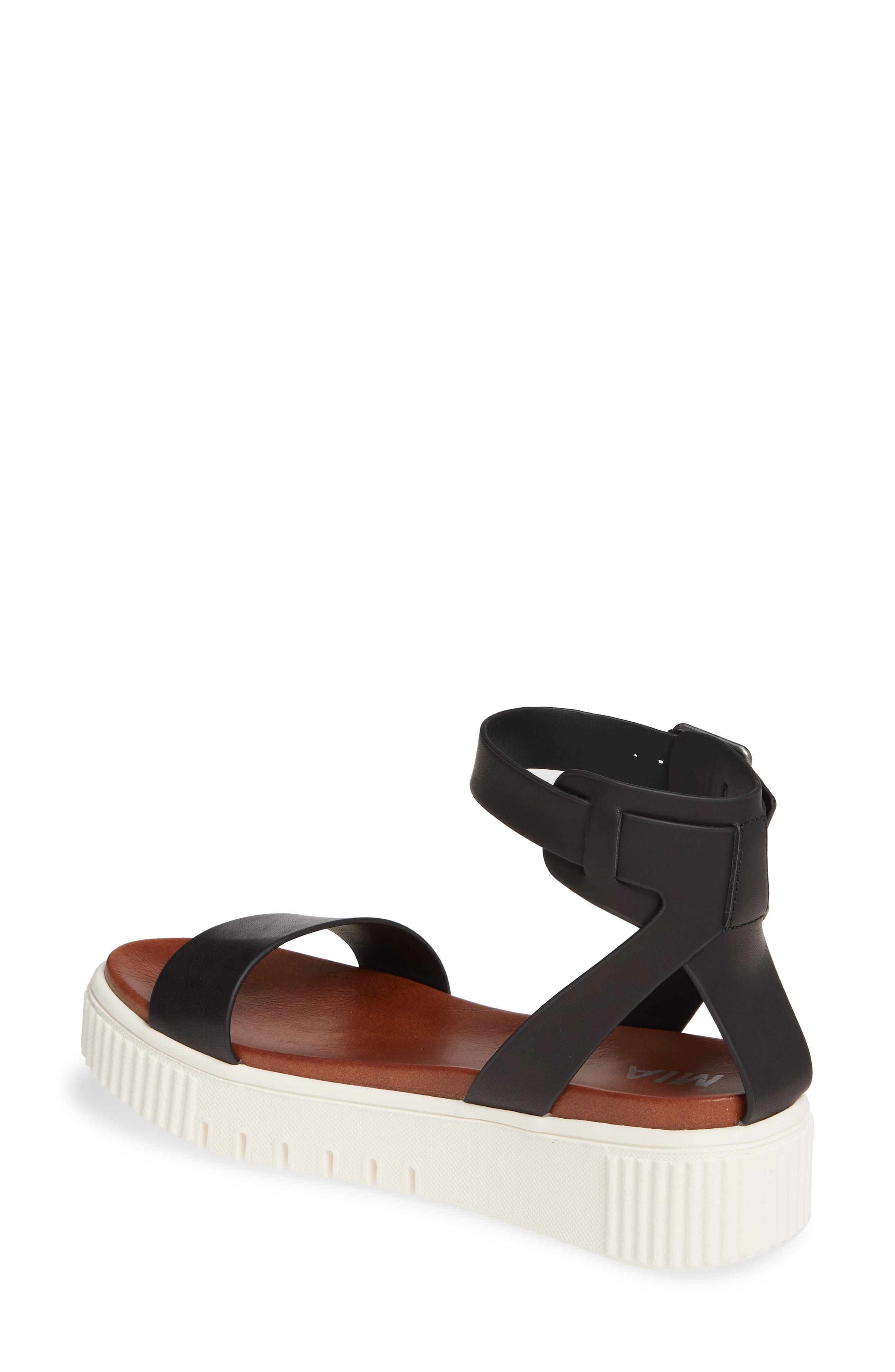 MIA Lunna Platform Ankle Strap Sandal, Alternate, color, Black