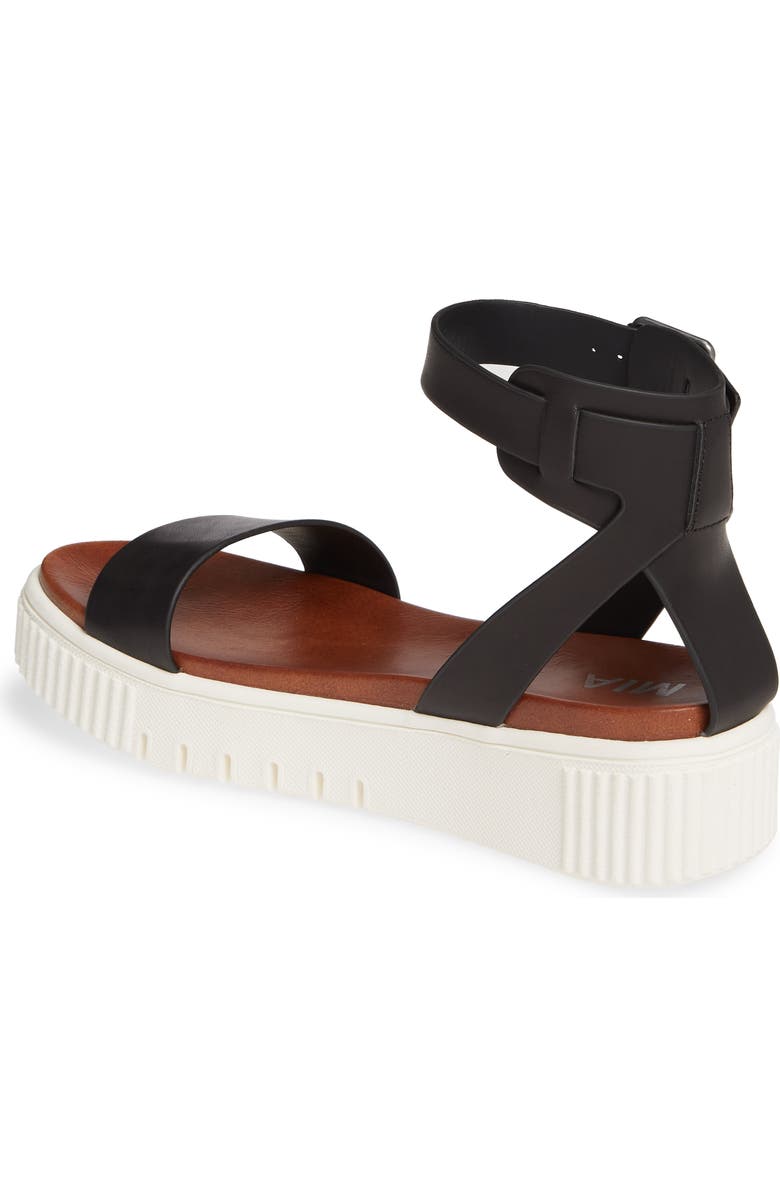 MIA Lunna Platform Ankle Strap Sandal, Alternate, color, Black