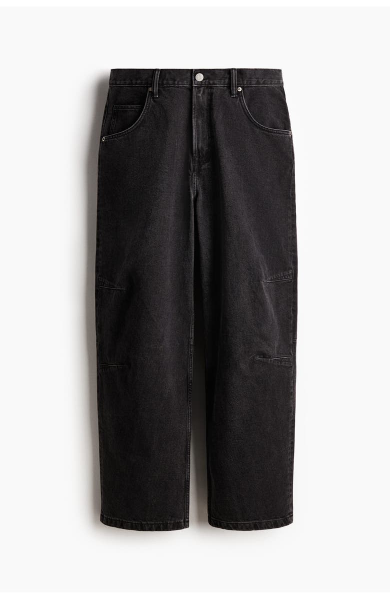 H&M Baggy Darted Jeans, Main, color, Black