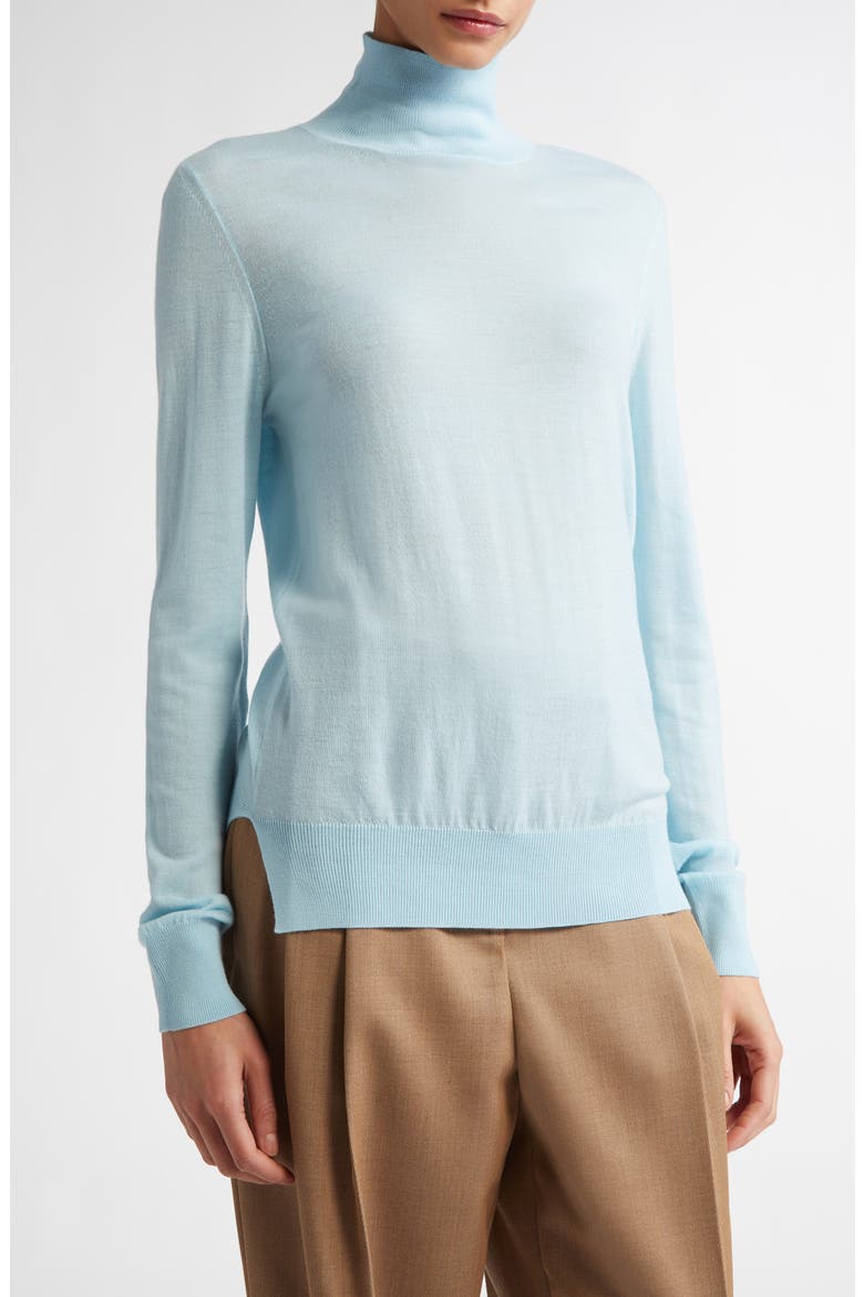 Susan Turtleneck Virgin Wool Sweater, Alternate, color, ARTIC