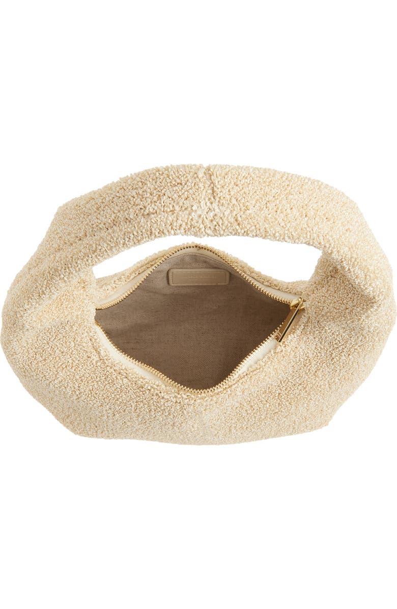 Mansur Gavriel Mini Gnocchi Faux Shearling Hobo Bag, Alternate, color, Jasmine