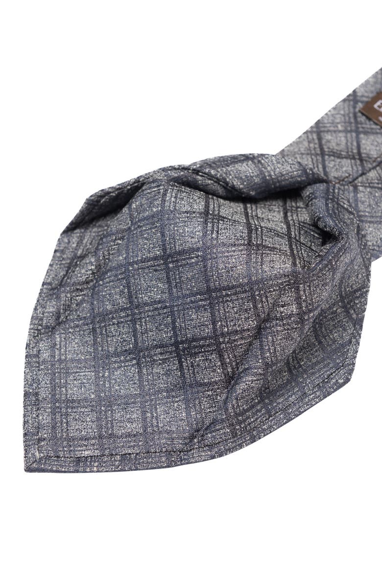 Empoli - Extra Long Silk Jacquard Tie for Men, Alternate, color, Slate Grey