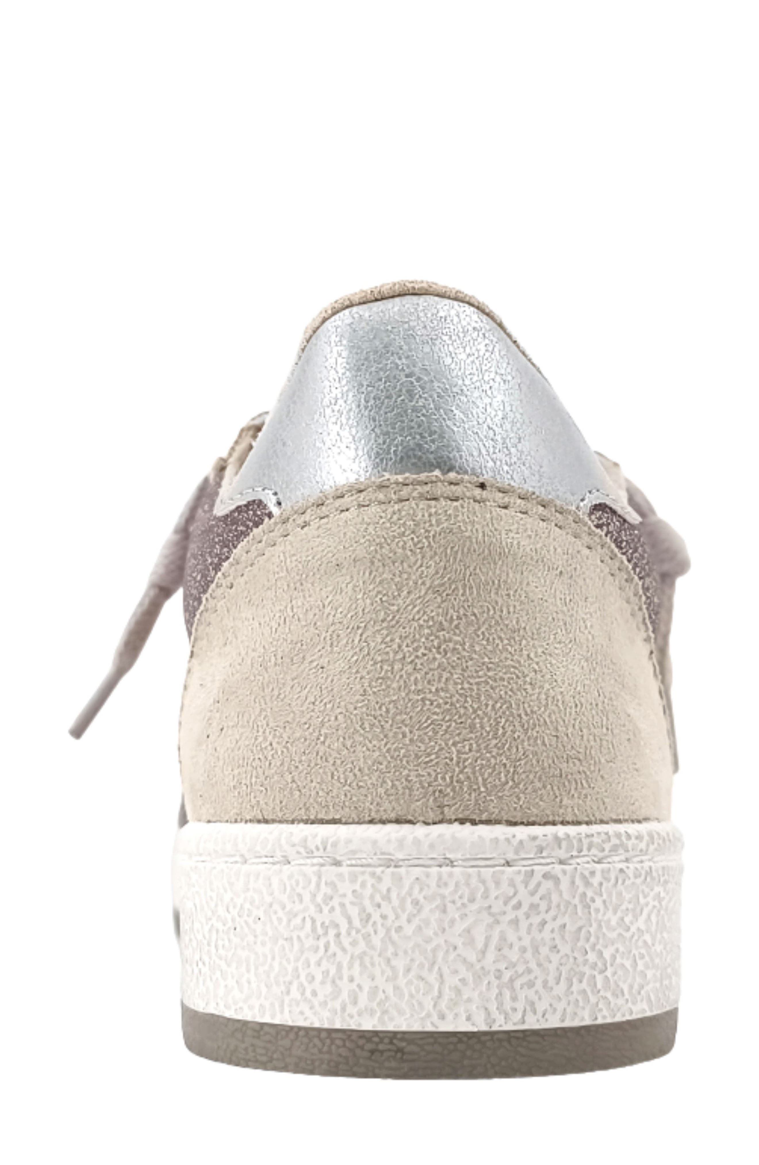 SHUSHOP Paz Low Top Sneaker, Alternate, color, Pewter Glitter