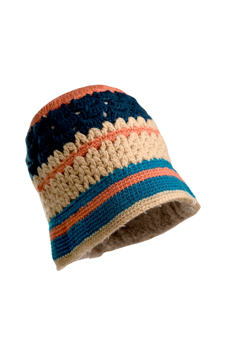 Nirvanna Designs Stripe Sun Hat, Alternate, color, Blue Combo