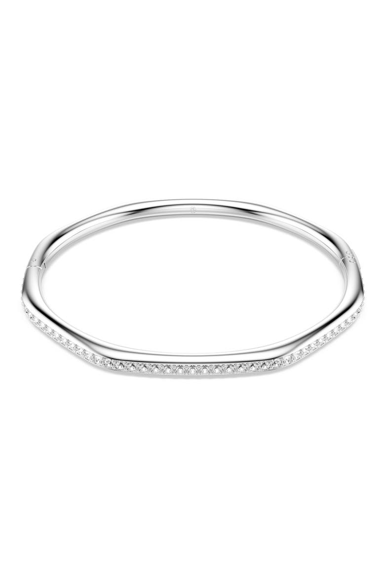 Dextera Crystal Bangle, Main, color, RHODIUM