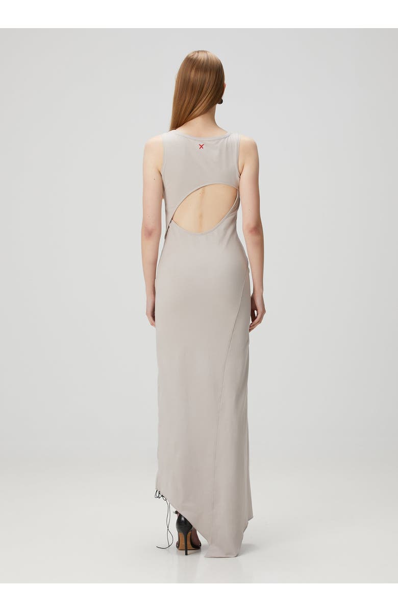 PCFG Cotton Long Dress With Slit Detail, Alternate, color, Beige