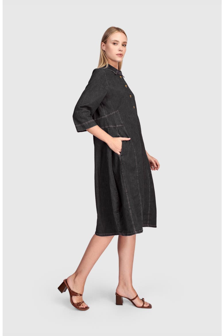 Harper Shirtdress, Alternate, color, Jet Denim