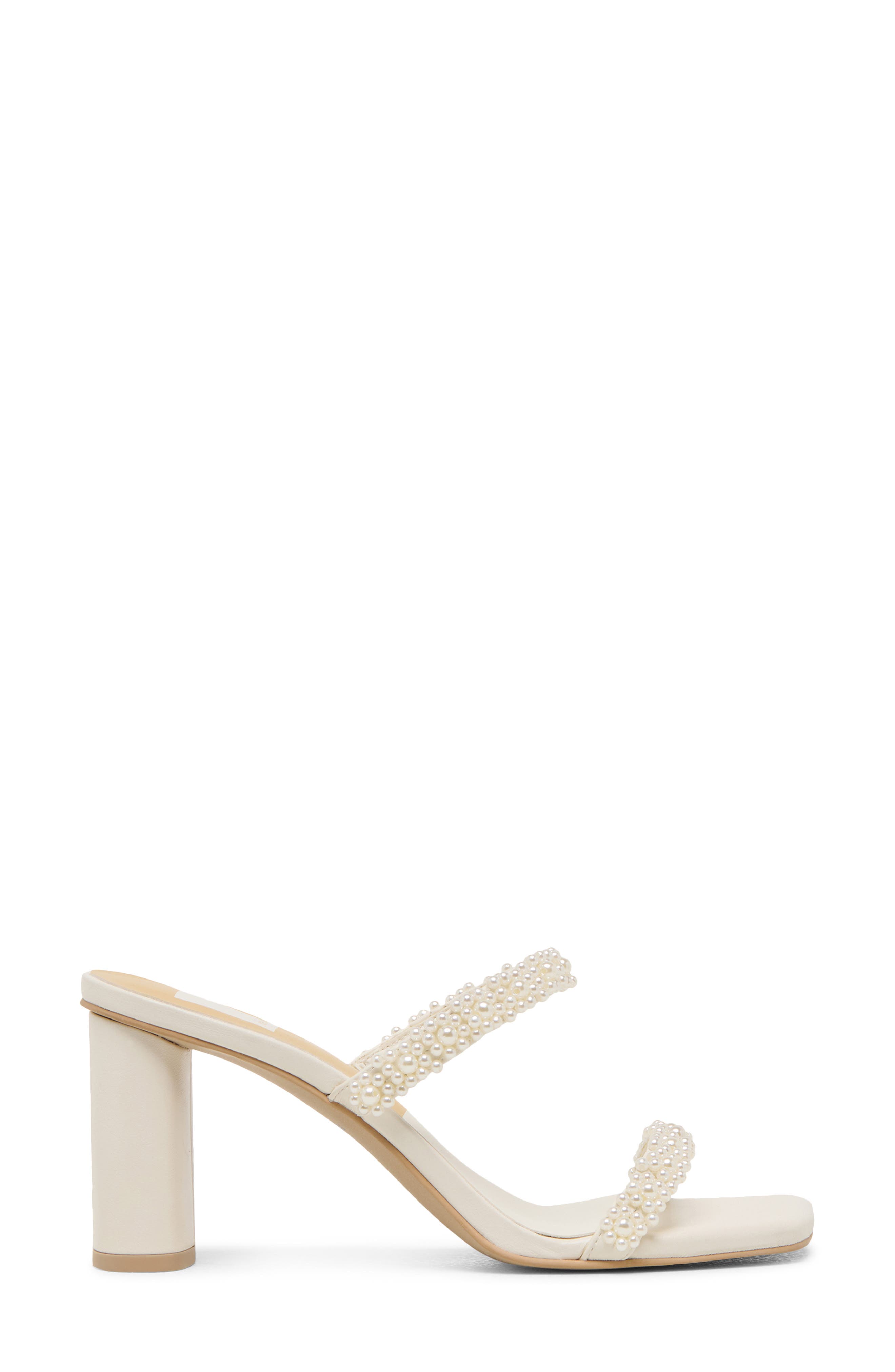 Dolce Vita Nolah Faux Pearl Sandal, Alternate, color, White Stella