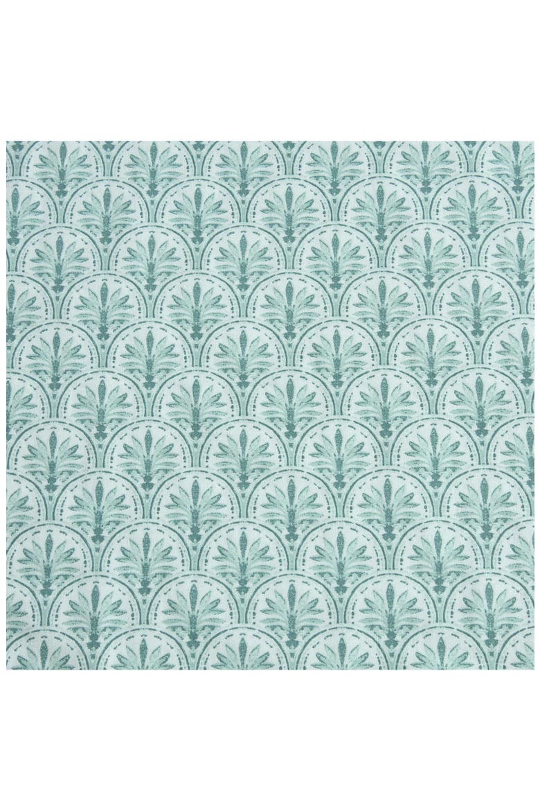 Coastal Batik Percale Cotton Sheet Set, Alternate, color, SPRING GREEN