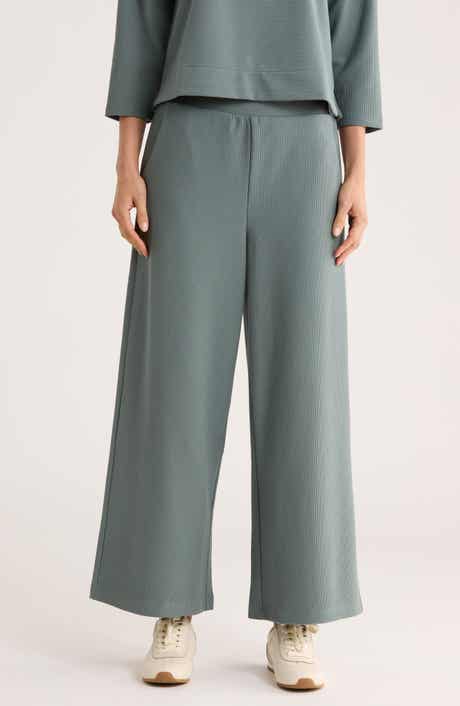 Adrianna Papell Rib Knit Wide Leg Pants