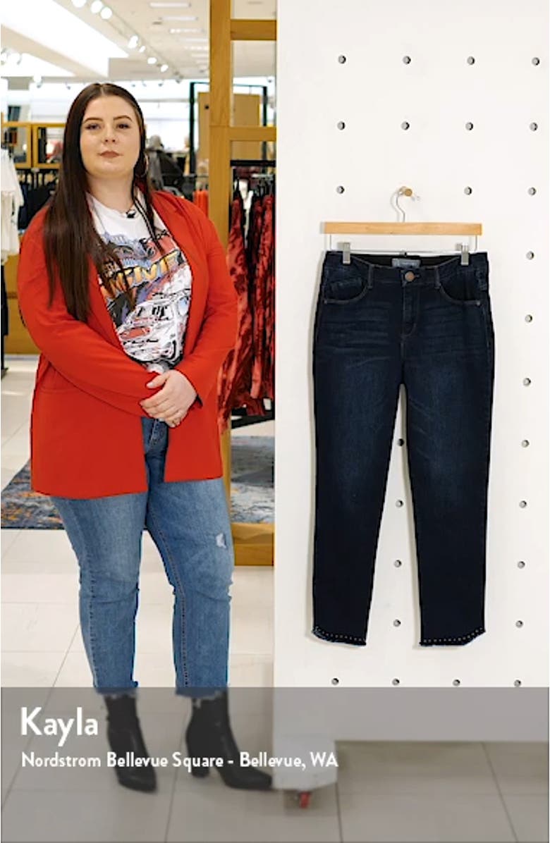 Ab-Solution High Waist Fray Hem Ankle Skinny Jeans, sales video thumbnail