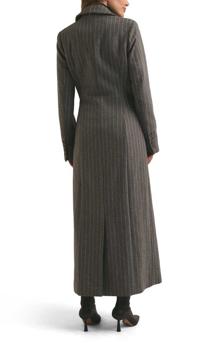 Favorite Daughter The Simon Pinstripe Double Breasted Longline Coat, Alternate, color, 