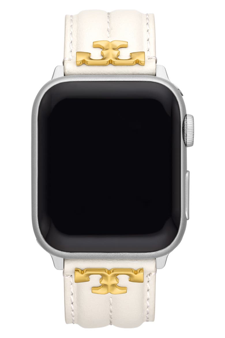 The Kira Leather 20mm Apple Watch® Watchband, Alternate, color, IVORY