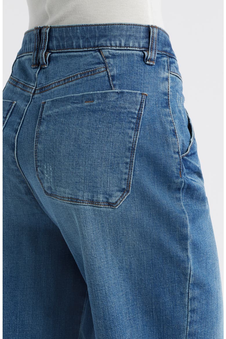 Wyatt Skyrise V-Pocket Ankle Wide Leg Jeans, Alternate, color, MID BLUE ARTISINAL