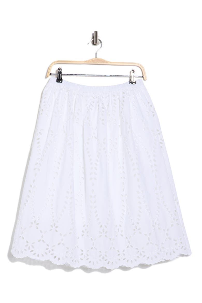 Gracie Cotton Eyelet Midi Skirt, Alternate, color, WHITE EYELET