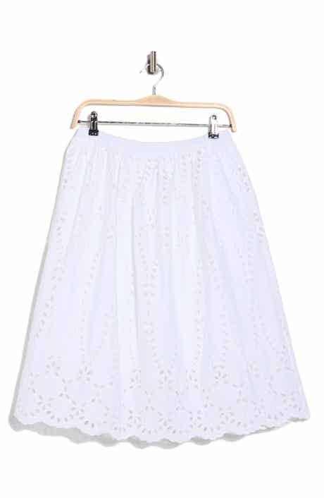 Frank & Eileen Gracie Cotton Eyelet Midi Skirt