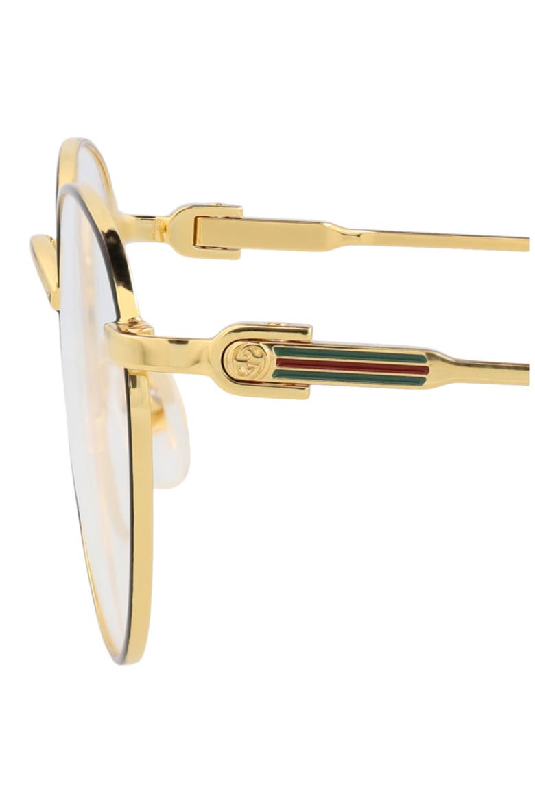 48mm Round Optical Glasses, Alternate, color, GOLD GOLD TRANSPARENT