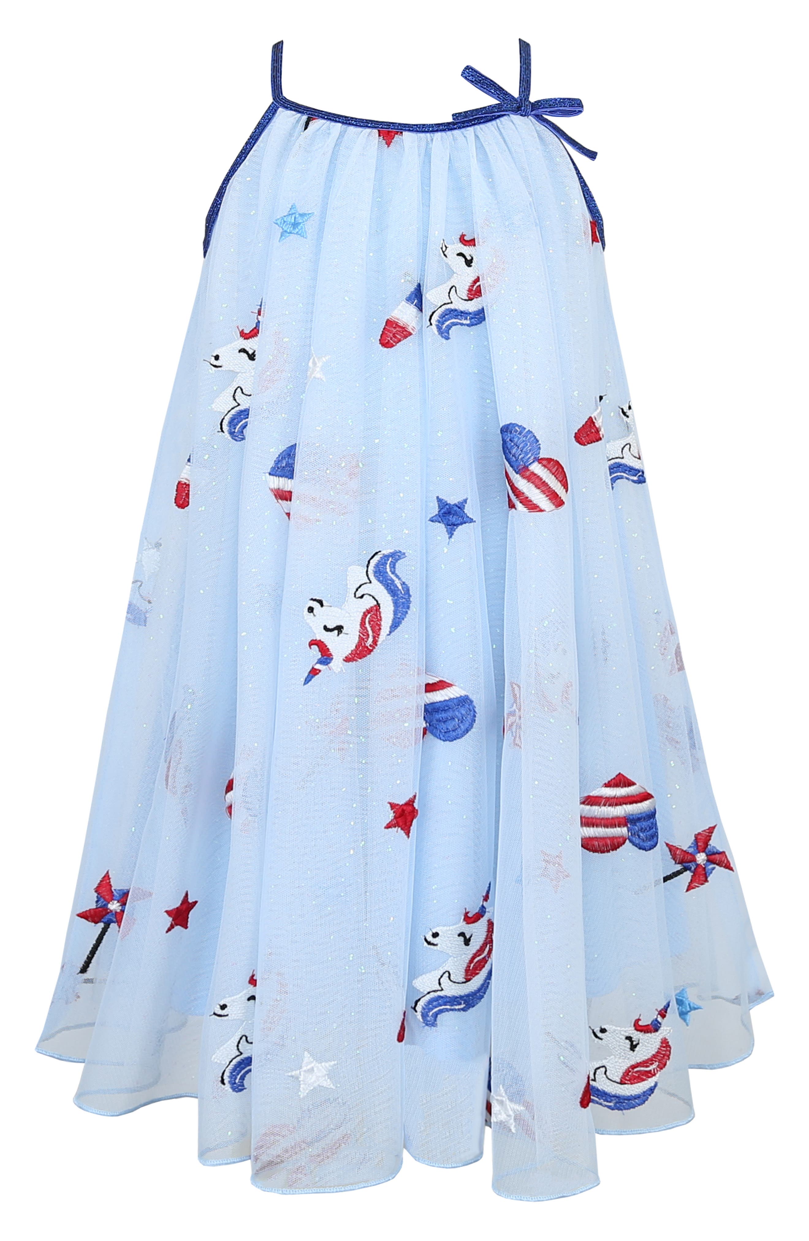 Zunie Kids' Embroidered Fourth of July Dress