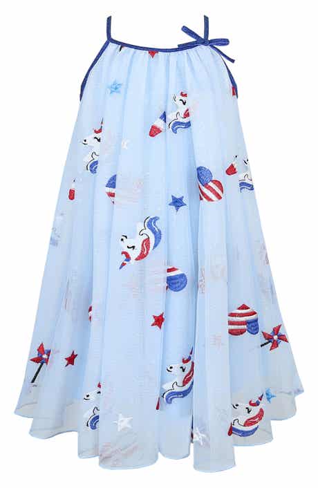 Zunie Kids' Embroidered Fourth of July Dress