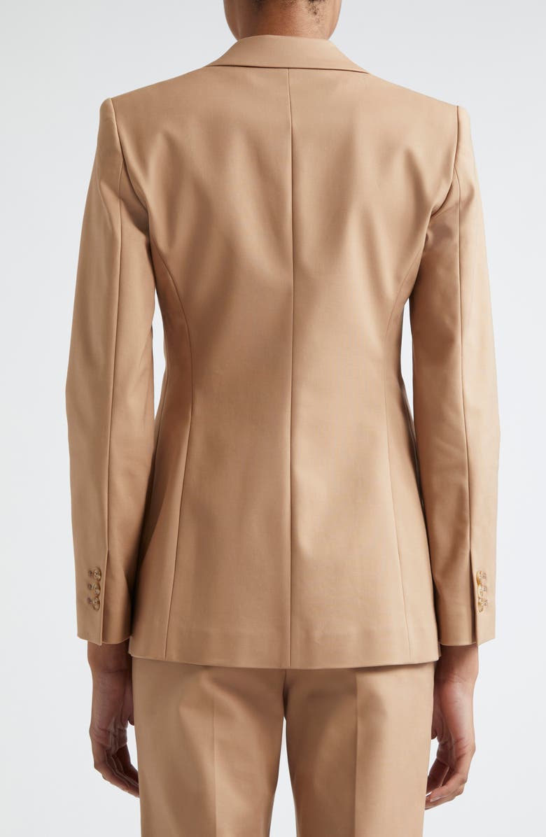 Emporio Armani Double Breasted Cotton Blend Blazer, Alternate, color, Solid Medium Brown