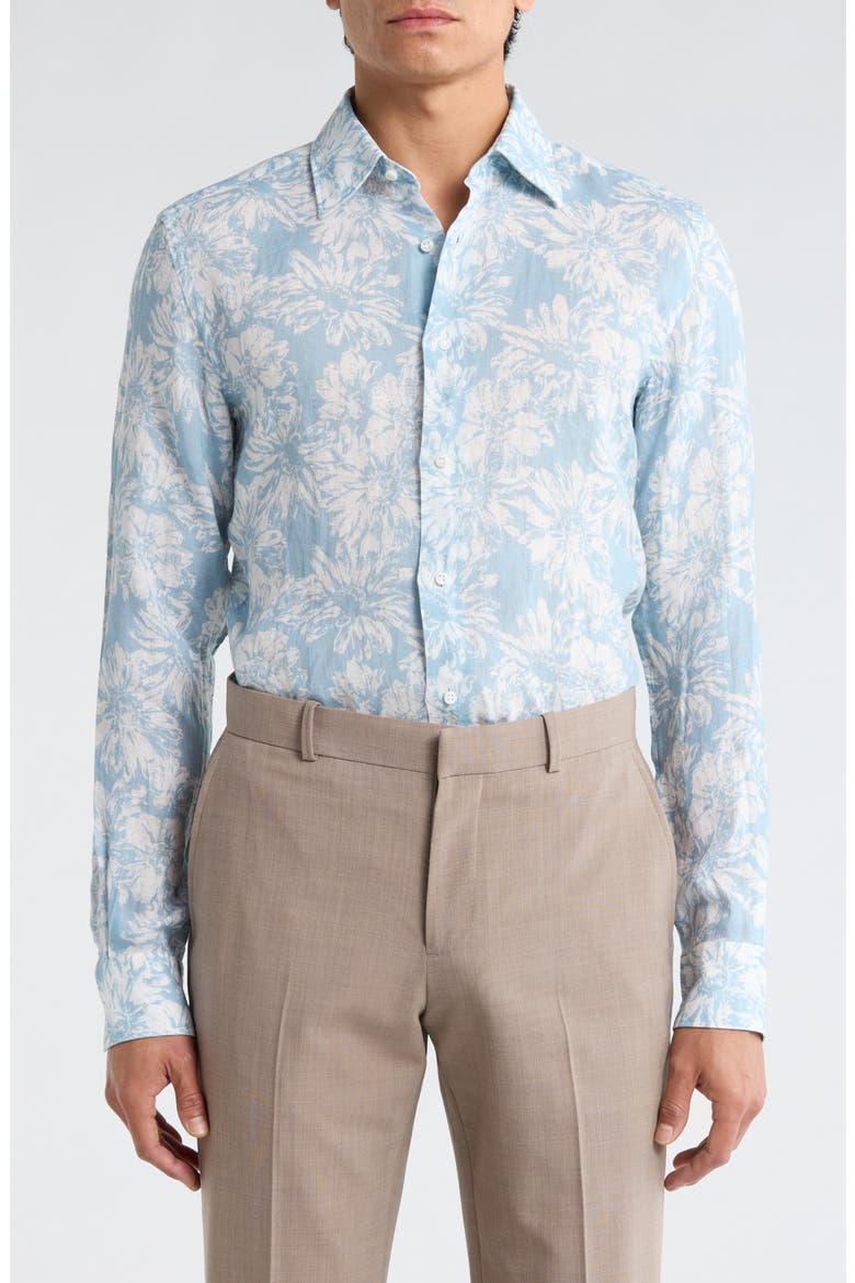 L-Hays Kent Slim Fit Dress Shirt, Main, color, LIGHT/ PASTEL BLUE