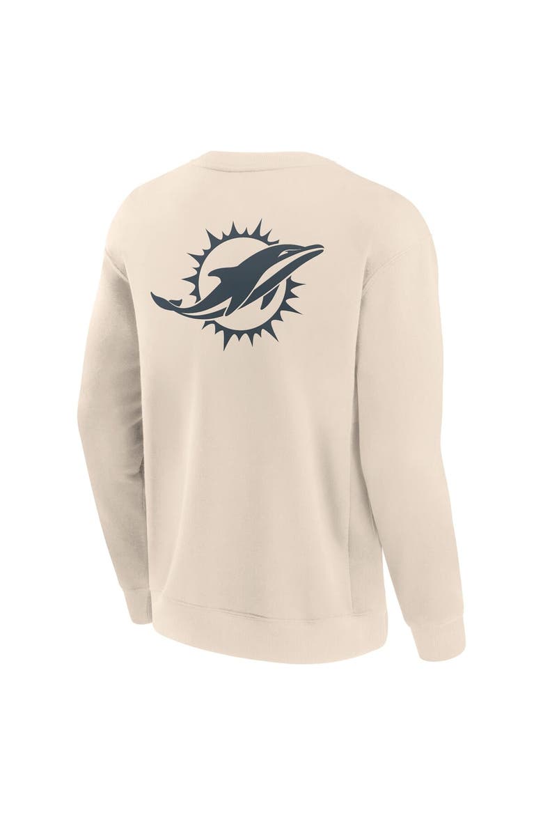 Men's Fanatics Cream Miami Dolphins Elements Future Ground Lettering Pullover Sweatshirt, Alternate, color, Cream