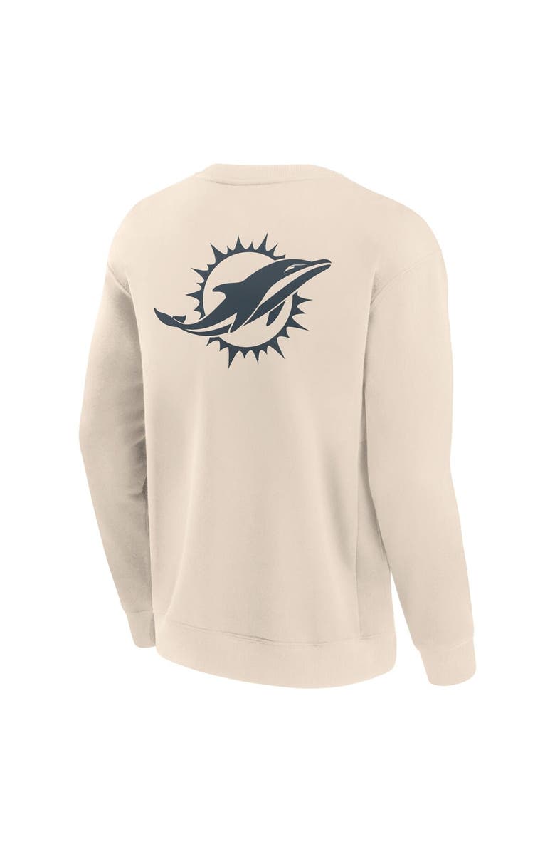 FANATICS Men's Fanatics Cream Miami Dolphins Elements Future Ground Lettering Pullover Sweatshirt, Alternate, color, Cream