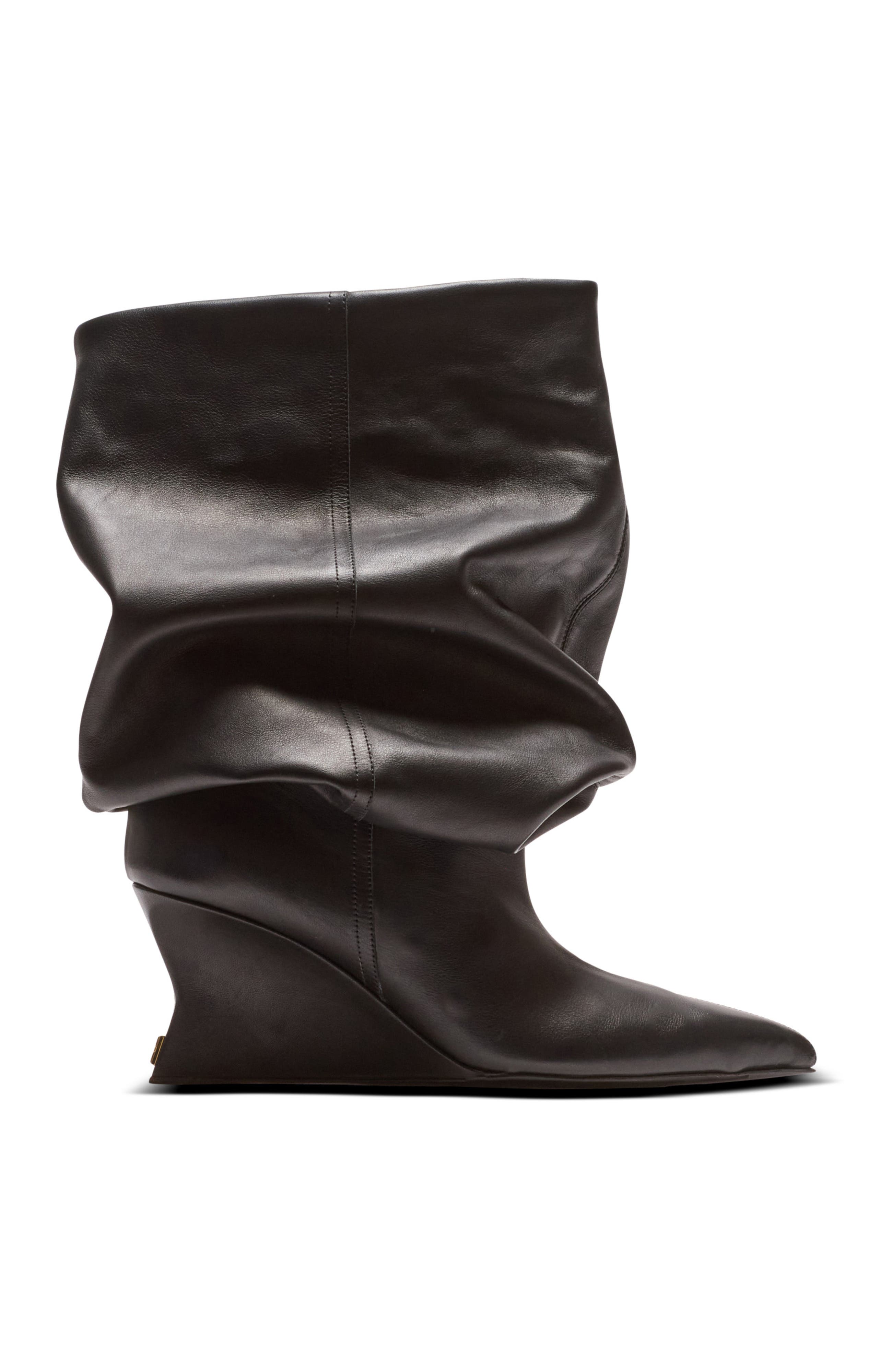 Balmain Wedge Ankle Boots, Alternate, color, Black