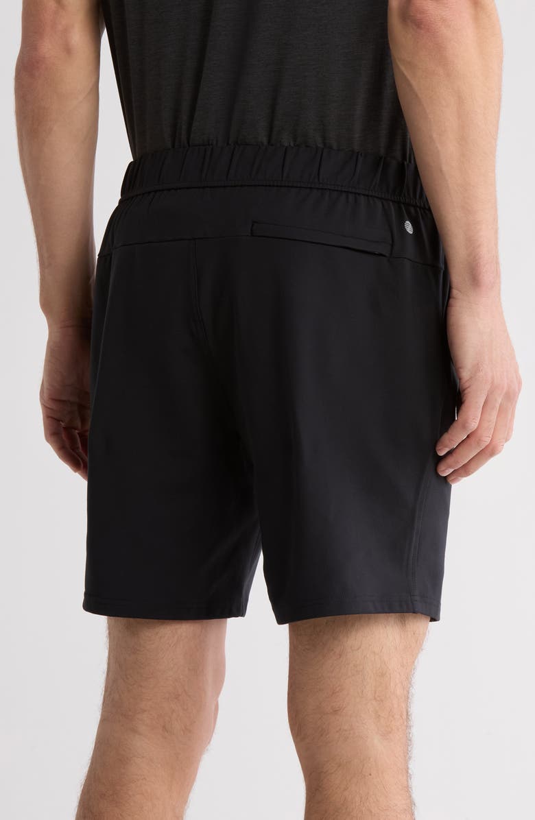 Z by Zella All Day 8-Inch Knit Shorts, Alternate, color, Black Caviar