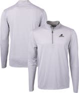 Cutter & Buck Men's Cutter & Buck Gray/White Providence Friars Big & Tall Virtue Eco Pique Micro Stripe Recycled Quarter-Zip Pullover Top