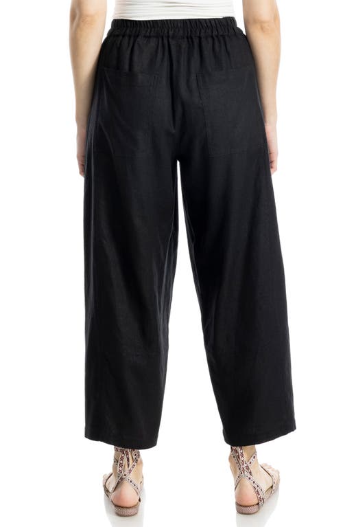 Shop Max Studio Crop Linen Blend Barrel Leg Pants