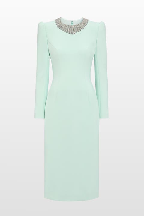 Cora Long-Sleeve Midi Dress