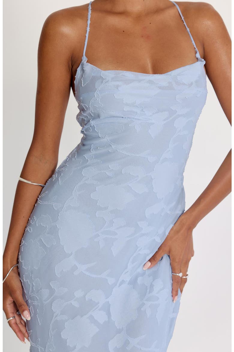 Celena Floral Burnout Maxi Dress, Alternate, color, BLUE BURNOUT