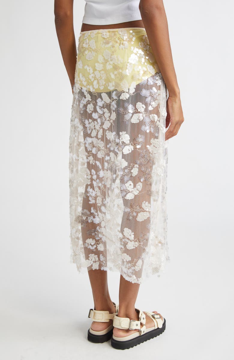 Siedrés Wells Sequin Embellished Tulle Midi Skirt, Alternate, color,