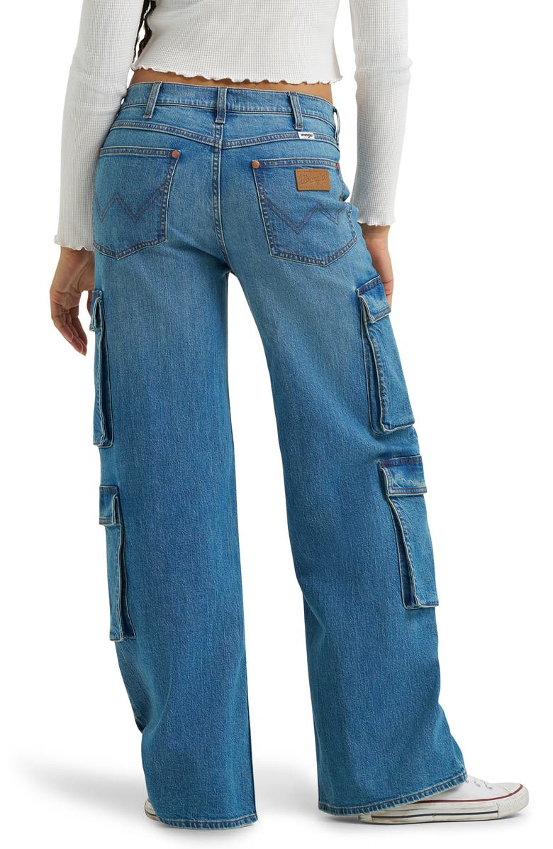 Wrangler Baggy Cargo Jeans, Alternate, color, Azurite