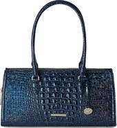Brahmin Sophia Croc Embossed Leather Satchel
