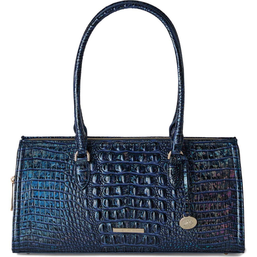 Brahmin Sophia Croc Embossed Leather Satchel