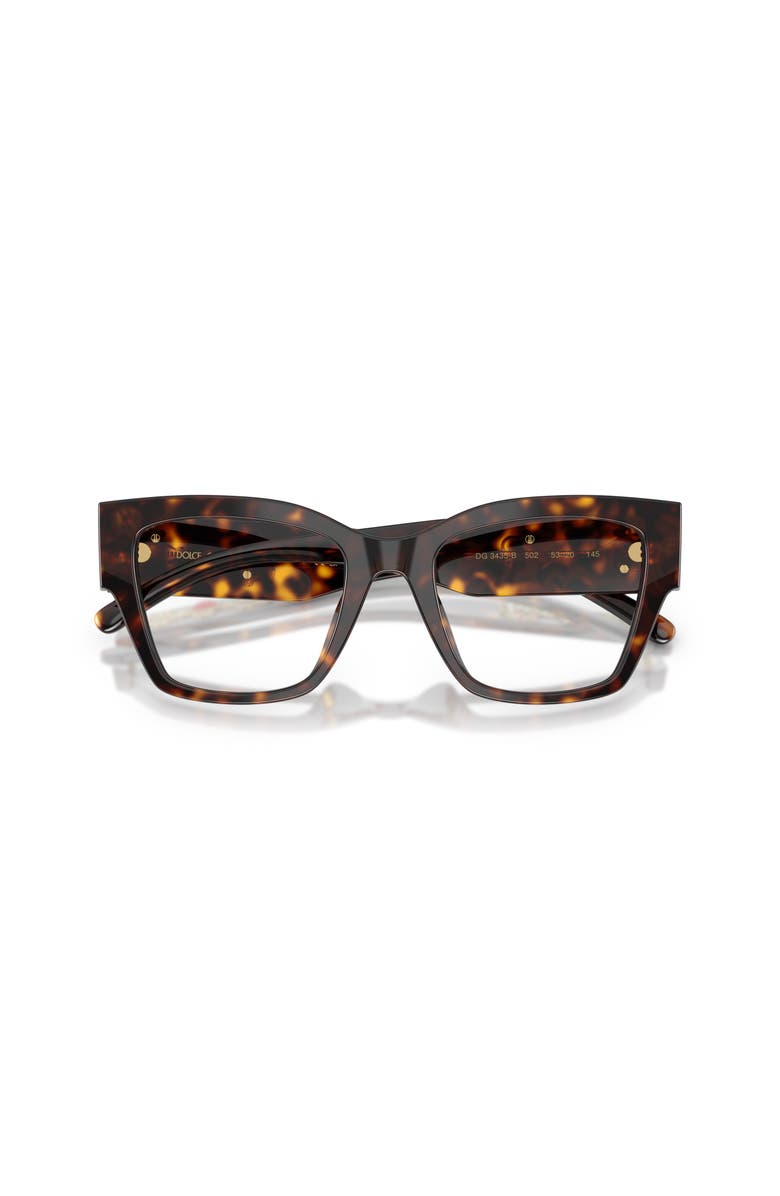 Dolce&Gabbana 51mm Butterfly optical glasses, Alternate, color, Tortoise