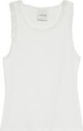 POSSE Roberta Lace Trim Cotton Tank