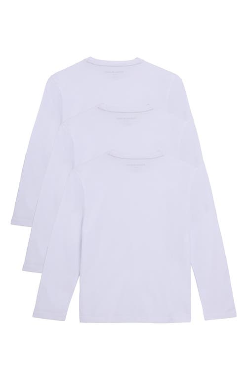 X-ray Xray Kids' 3-pack Long Sleeve Cotton T-shirts In White