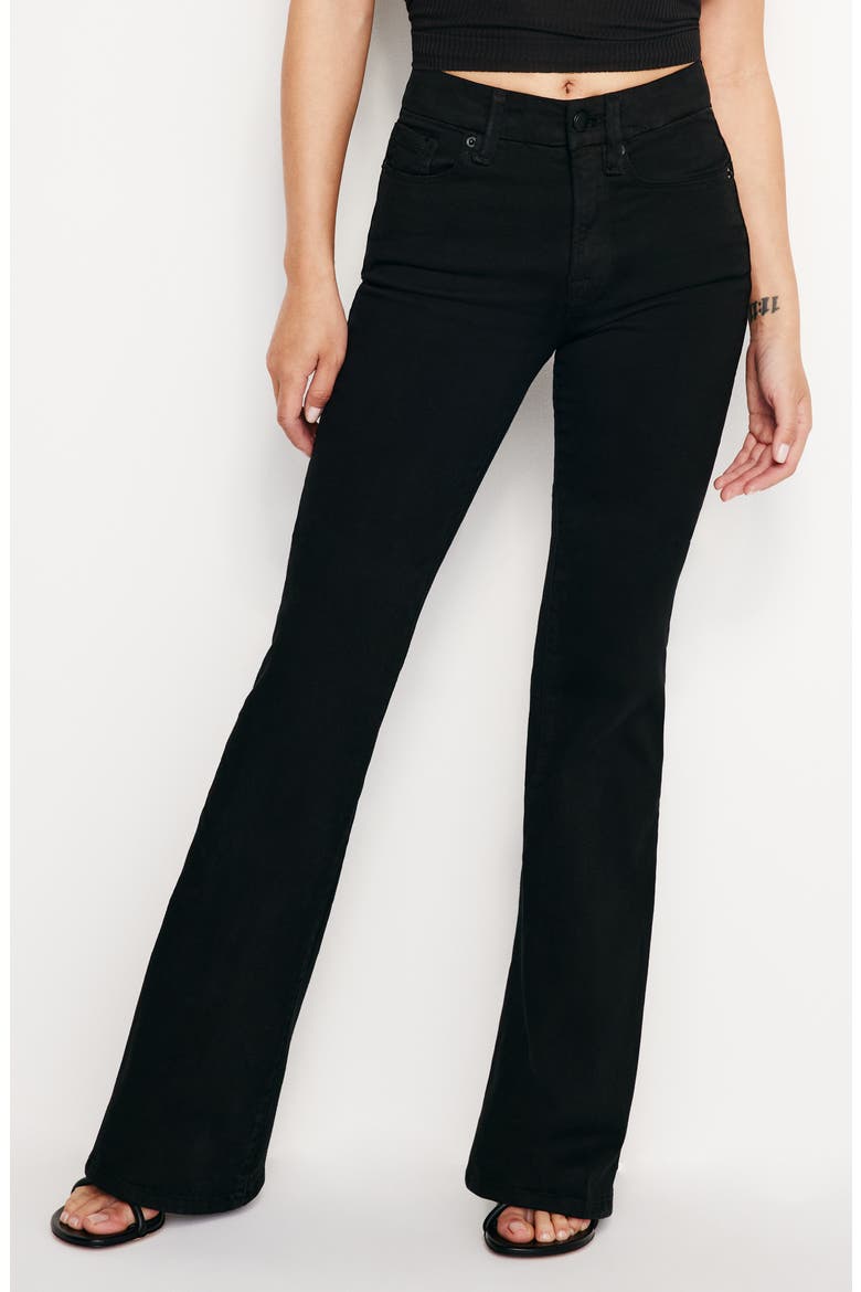 Never Fades Good Flare Jeans, Main, color, BLACK001