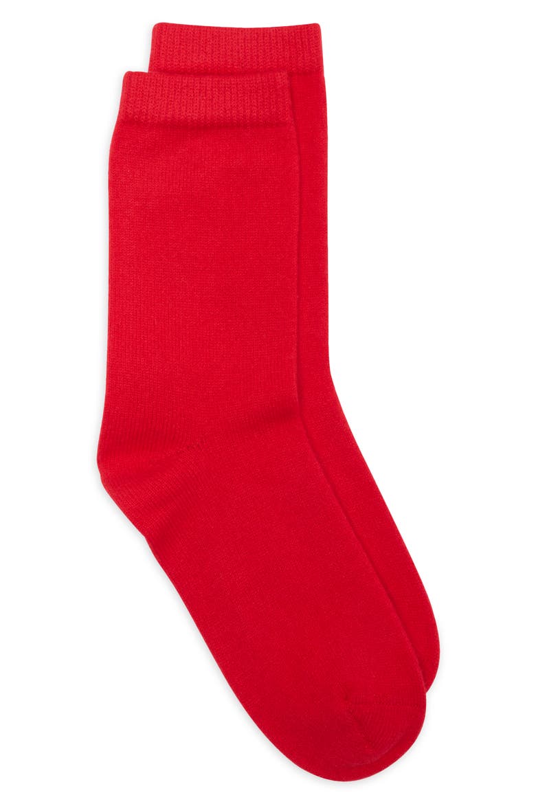 Cashmere Blend Dress Socks, Main, color, RED CELEBRATION