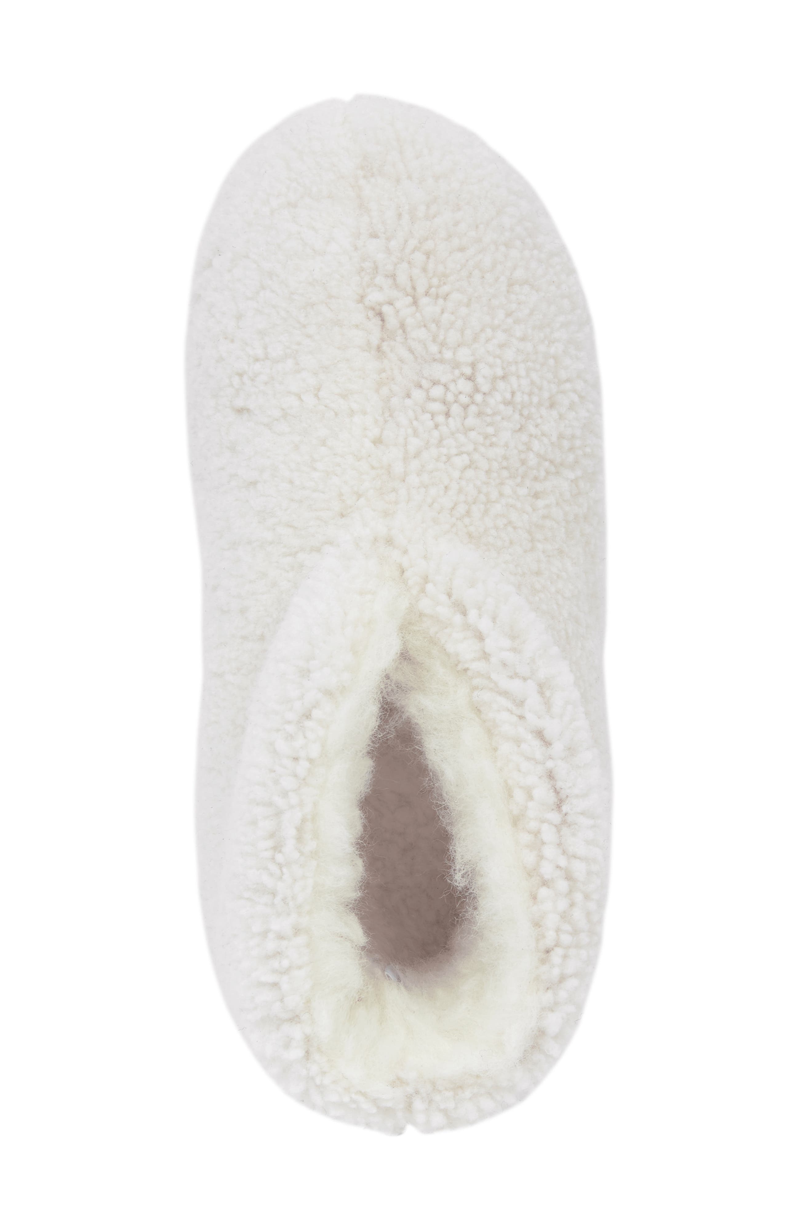Teddy Soft Sole Bootee Slippers, Alternate, color, Ecru