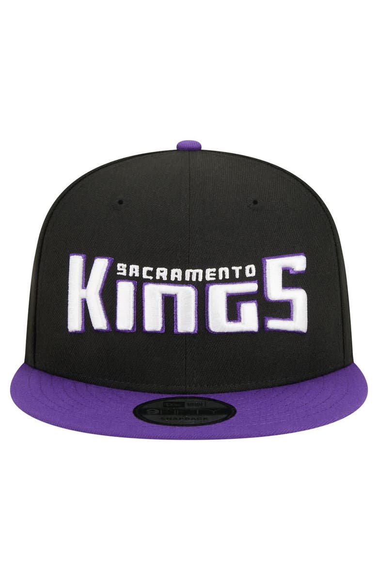 New Era Men's New Era Black/Purple Sacramento Kings Jersey Hook Statement Edition 9FIFTY Snapback Hat, Alternate, color, Black